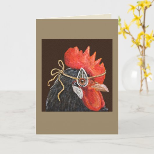 Roscoe de roosterkaart kaart (Gele Bloem)