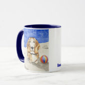 Roscoe gaat naar het strand mok (Voorkant links)