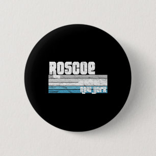 Roscoe New York Ny Retro Vakantie Skien Wandelen S Ronde Button 5,7 Cm