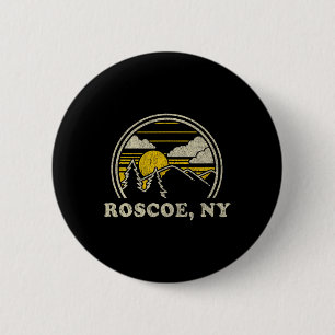 Roscoe New York Ny T-shirt vintage wandelen berg Ronde Button 5,7 Cm