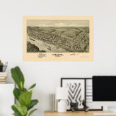 Roscoe, PA Panorama Kaart - 1902 Poster (Thuiskantoor)