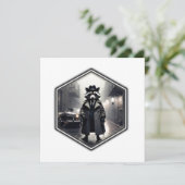Roscoe Raccoon Privé-detective Kaart (Staand voorkant)