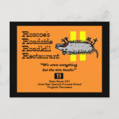 Roscoe's Roadside Roadkill Briefkaart (Voorkant)