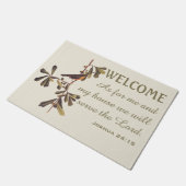 Roscoe's Yellowthroat Bird en Bijbelvers Doormat Deurmat (Schuin)