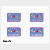 Roscosmos Flight Patch Ovale Sticker (Vel)