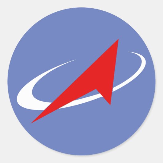 Roscosmos Flight Patch Ronde Sticker (Voorkant)