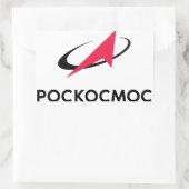 Roscosmos Logo Rechthoekige Sticker (Tas)