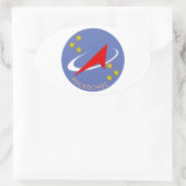 Roscosmos Vlucht Logo Ronde Ovale Sticker (Tas)