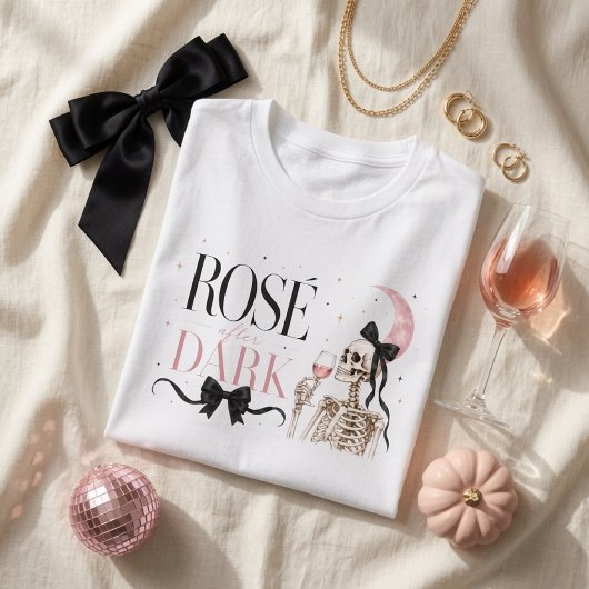 Rosé After Dark Skelet Halloween T-shirt