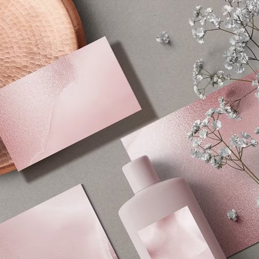 Rose Alcohol Ink Elegant Flat Menu