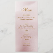 Rose Alcohol Ink Elegant Flat Menu (Voorkant)