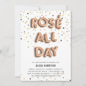 Rosé All Day Bachelorette Weekend Uitnodiging (Voorkant)