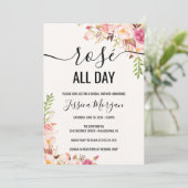 Rosé All Day Bridal Shower Kaart (Staand voorkant)