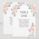 Rosé All Day Bruidsfeest Tafelkaart Programmakaart (Voorkant / Achterkant)