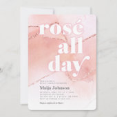 Rosé All Day Bruidsuitnodiging Kaart (Voorkant)