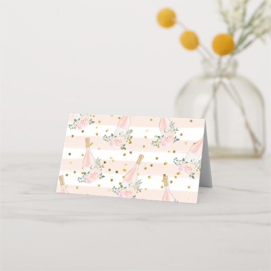 Rosé All Day Bruiloftsfeest Plaatskaartje (Achterkant)