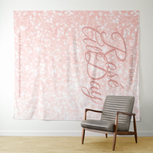 Rosé All Day | Evenement Foto Selfie Achtergrond Wandkleed (In Situ (horizontaal))