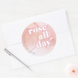 Rosé All Day Favor Stickers