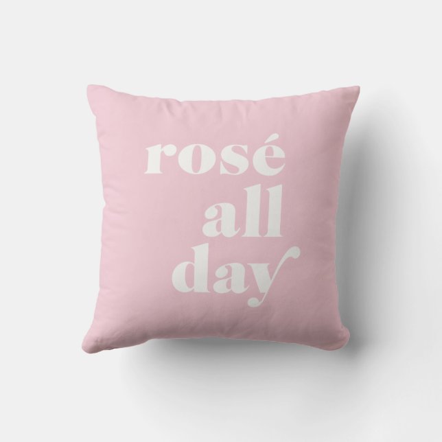 Rosé All Day Roze Sierkussen (Achterkant)