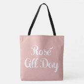 Rosé All Day Roze Tote Bag (Voorkant)