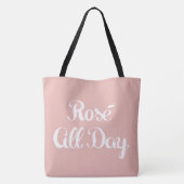 Rosé All Day Roze Tote Bag (Achterkant)