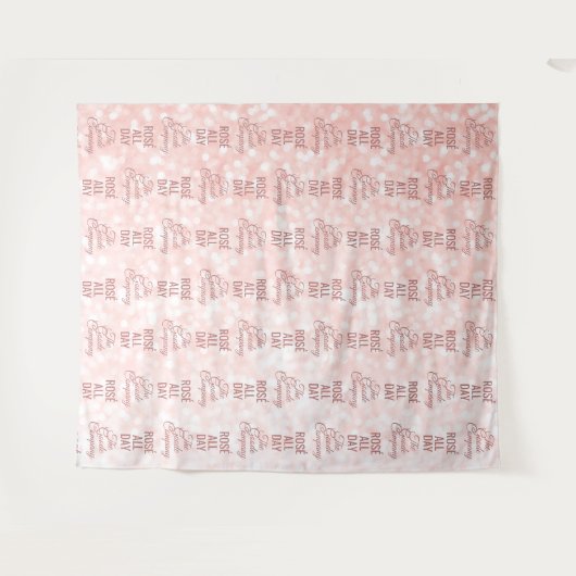 Rosé All Day Step and Repo Event Photo Backdrop Wandkleed (Voorkant (horizontaal))