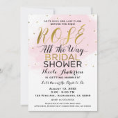 Rosé All The Way VRIJGEZELLENFEEST Wijn Roze & Gou Kaart (Voorkant)