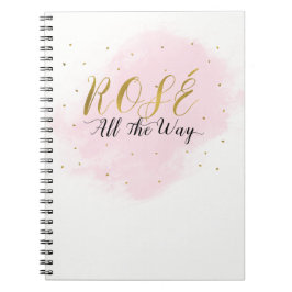 Rosé All Way Bachelorette Party Pink & Gold Notitieboek