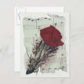 <Rose and Music>van Kim Koza 2 Briefkaart (Voorkant / Achterkant)
