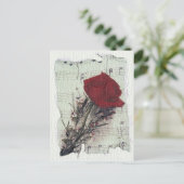 <Rose and Music>van Kim Koza 2 Briefkaart (Staand voorkant)