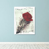 <Rose and Music>van Kim Koza 2 Canvas Afdruk (Insitu (Houten vloer))