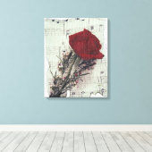 <Rose and Music>van Kim Koza 2 Canvas Afdruk (Insitu (Houten vloer))