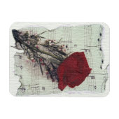 <Rose and Music>van Kim Koza 2 Magneet (Horizontaal)