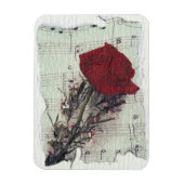 <Rose and Music>van Kim Koza 2 Magneet (Verticaal)