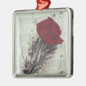 <Rose and Music>van Kim Koza 2 Metalen Ornament (Links)