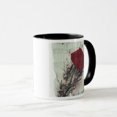 <Rose and Music>van Kim Koza 2 Mok (Voorkant rechts)