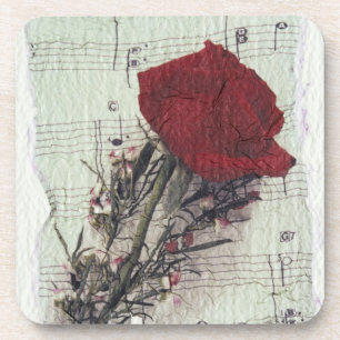 <Rose and Music>van Kim Koza 2 Onderzetter