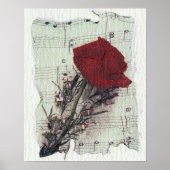 <Rose and Music>van Kim Koza 2 Poster (Voorkant)