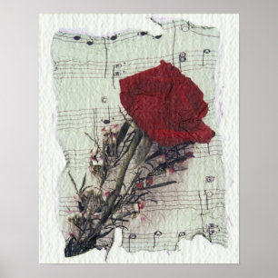 <Rose and Music>van Kim Koza 2 Poster