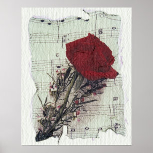 <Rose and Music>van Kim Koza 2 Poster