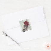 <Rose and Music>van Kim Koza 2 Vierkante Sticker (Envelop)