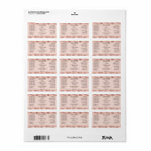 Rose and Rose Gold Cosmetics Dropper Bottle Label (Full Sheet)