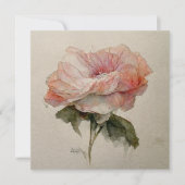 Rose Aquarelle Watercolor Rose Painting Kaart (Voorkant)