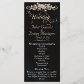Rose Arc - Black Wedding Programmakaart (Voorkant)