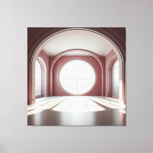 Rose Arch Window Hall Canvas Afdruk (Voorkant)