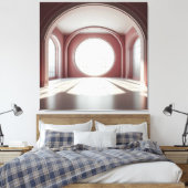 Rose Arch Window Hall Canvas Afdruk (Insitu (Slaapkamer))