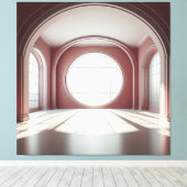 Rose Arch Window Hall Canvas Afdruk (Insitu (Houten vloer))