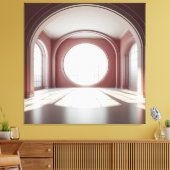 Rose Arch Window Hall Canvas Afdruk (Insitu (Woonkamer))
