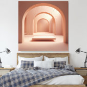 Rosé Archway Serenity Canvas Afdruk (Insitu (Slaapkamer))