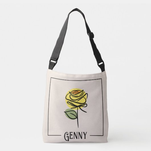 Rose Art Schoudertas Crossbody Tas (Voorkant)